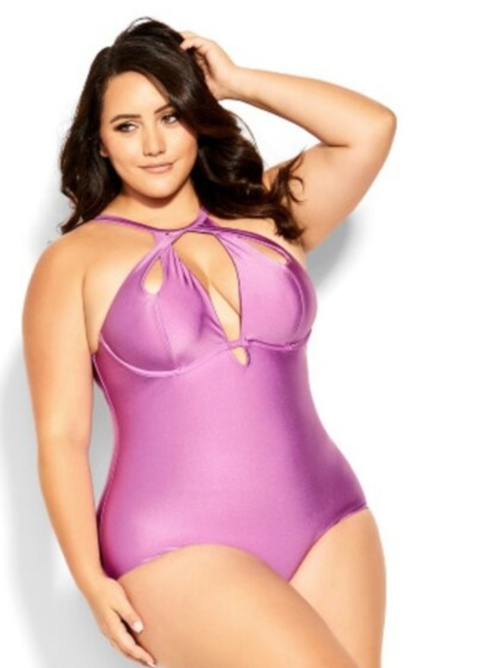 City Chic Plus Size 18 Cancun Underwire Shine 1 Piece